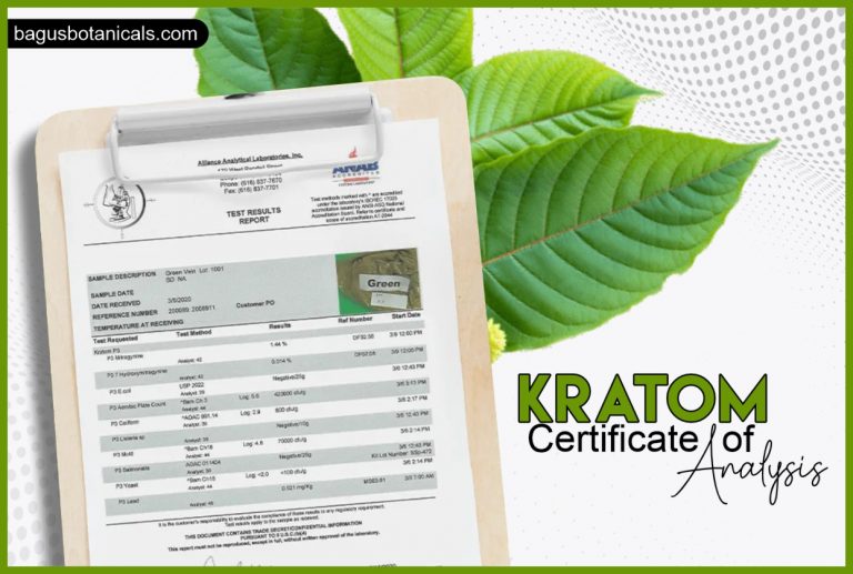 Kratom Certificate of Analysis