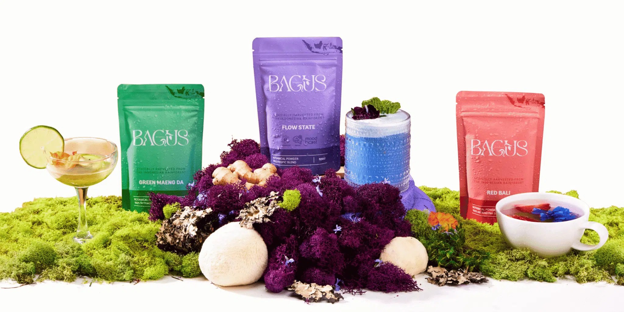 Bagus Green Maeng Da Kratom &ndash; Ethically harvested botanical powder from the Indonesian rainforest, premium nootropic strain known for clean energy and focus, 100% natural, resealable 100g pouch.