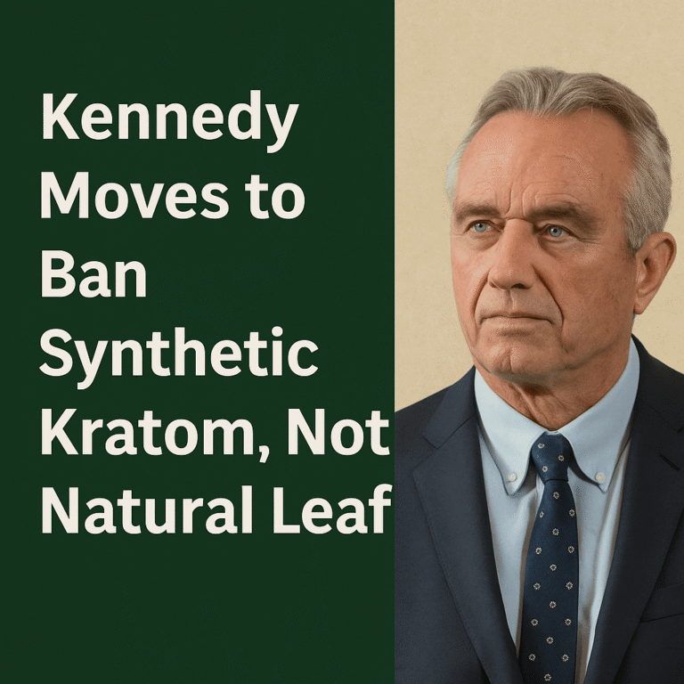 Robert F. Kennedy Jr. announces federal plan to ban synthetic kratom 7-Hydroxymitragynine (7-OH), preserving legal access to natural kratom powder in the U.S.